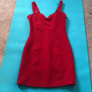 Red mini dress!